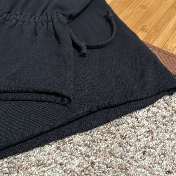 Zara Black Boxy Sweatshirt With Tie Wrists - Picture 3 of 5